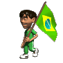menino carregando bandeira do Brasil