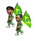crianas carregando a bandeira do Brasil