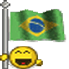 smiley com bandeira Brasil