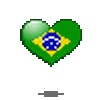 Coração com sombra Brasil