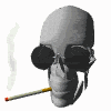 caveira fumando