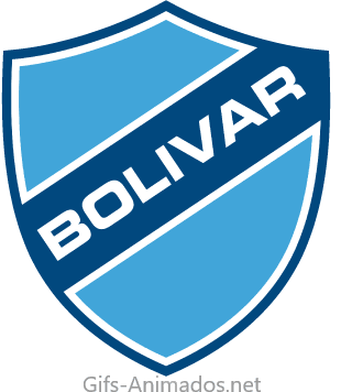 Gif animado do escudo do Club Bolívar em 3D 01