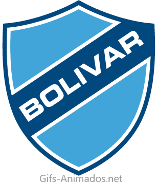 Gif animado do escudo do Club Bolívar em 3D 02