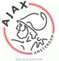 Gif animado do escudo do Ajax Amsterdam em 3D 03
