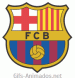Gif animado do escudo do FC Barcelona em 3D 01