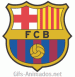 Gif animado do escudo do FC Barcelona em 3D 03