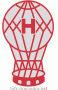 Gif animado do escudo do Club Atlético Huracán em 3D 03