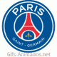 Gif animado do escudo do Paris Saint-Germain em 3D 03