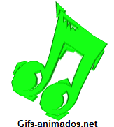 nota verde de música