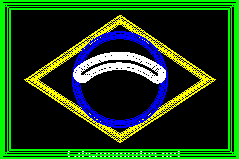 bandeira brasil wireframe