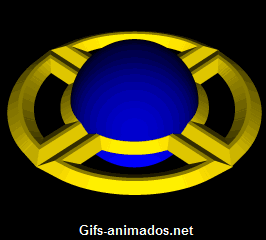 Gif abstrato com círculo amare