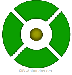 círculo verde girando na verti