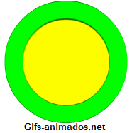 círculo 3d verde amarelo