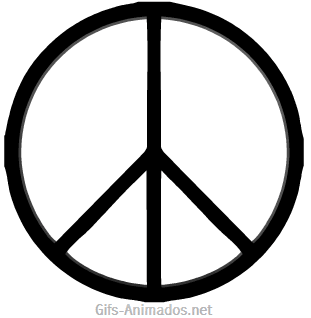 símbolo paz amor animado